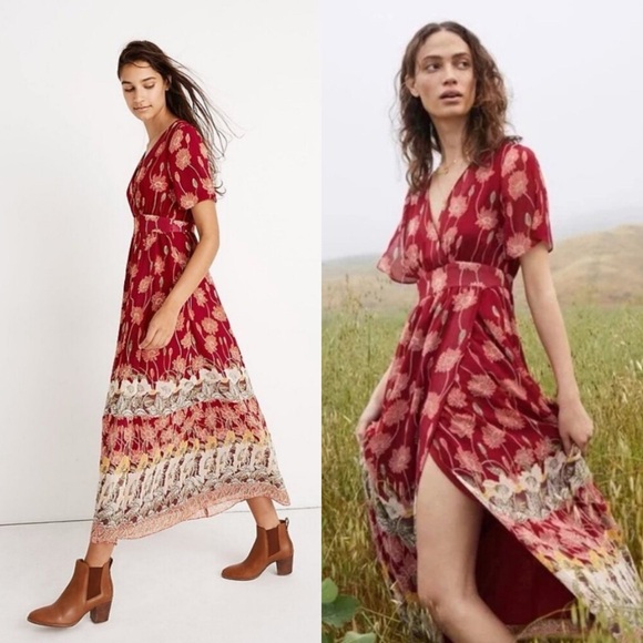 Madewell Red Floral Maxi Dress - Picture 13 of 13